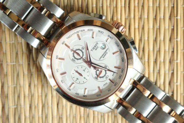 Tissot Analogue Men's Watch (White Dial Silver Colored Strap)