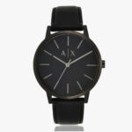 Armani Exchange AX2144 Black Dial Leather Strap Men's Watch
