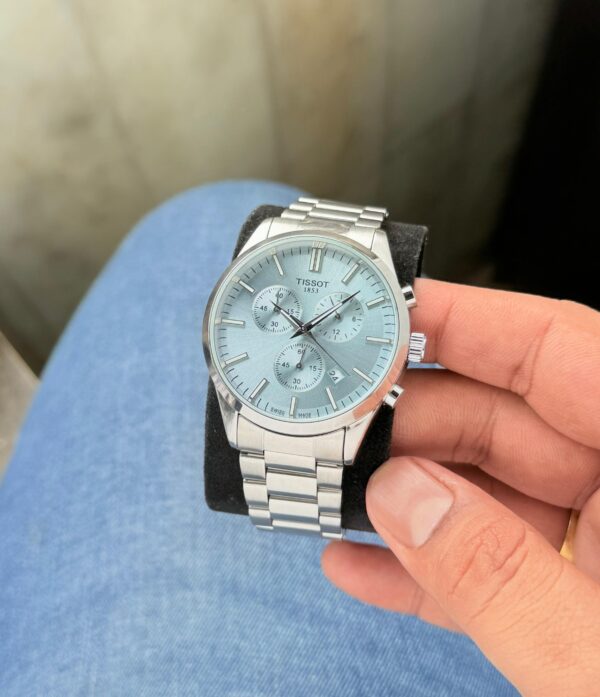 Premium Tissot 1853 Swiss Chronograph – Ice Blue Dial for Men